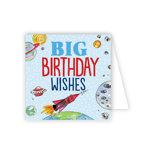 Big Birthday Wishes Outerspace Enclosure Card