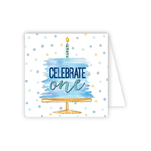 Celebrate One Blue Cake Enclosure Card