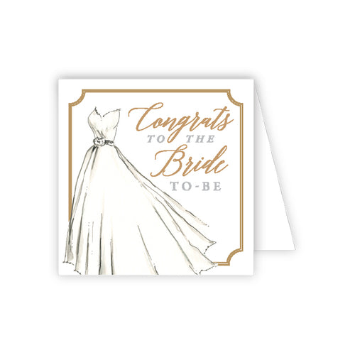 Congrats To The Bride To Be Wedding Gown Enclosure Card