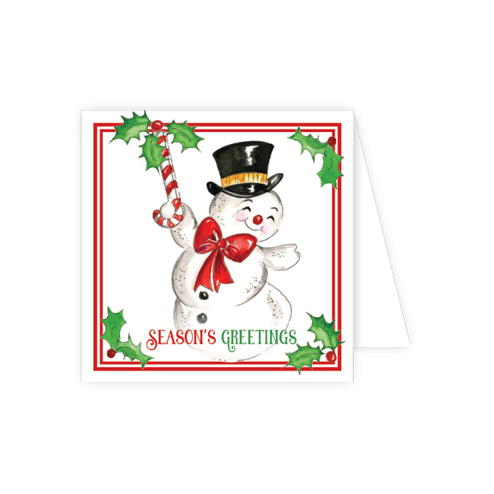 Season Greetings Snowman Enclosure Card