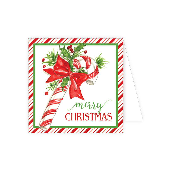 Merry Christmas Festive Candy Cane Enclosure Card