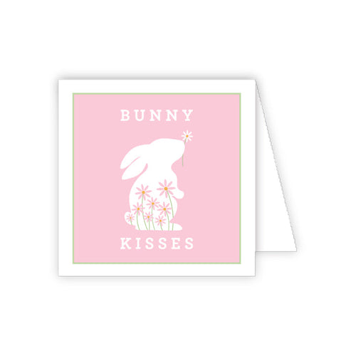 Bunny Kisses Bunny with Flowers Enclosure Card
