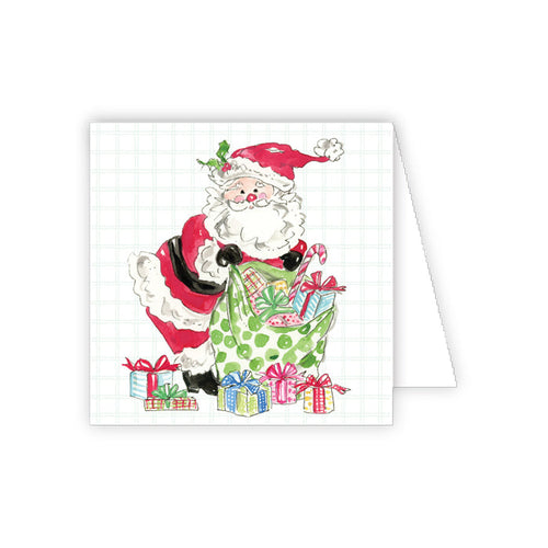 Santa with Packages Enclosure Card