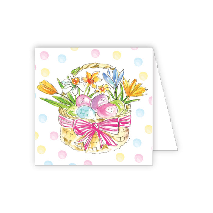 Floral Easter Basket Enclosure Card