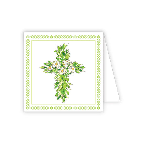 Greenery Cross Enclosure Card