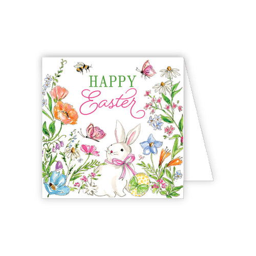 Pink Spring Bunnies Enclosure Card