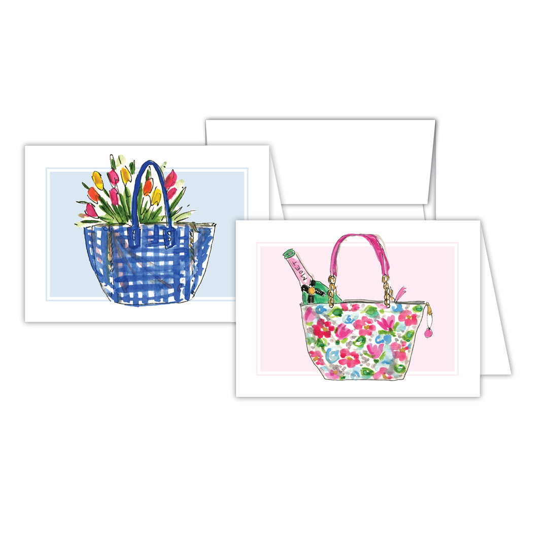 Blue Tote - Pink Tote Stationery Set