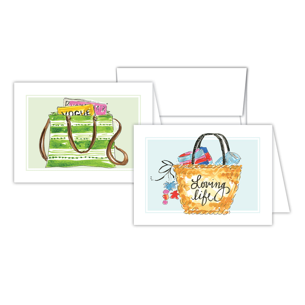 Green Tote - Orange Tote Stationery Notes