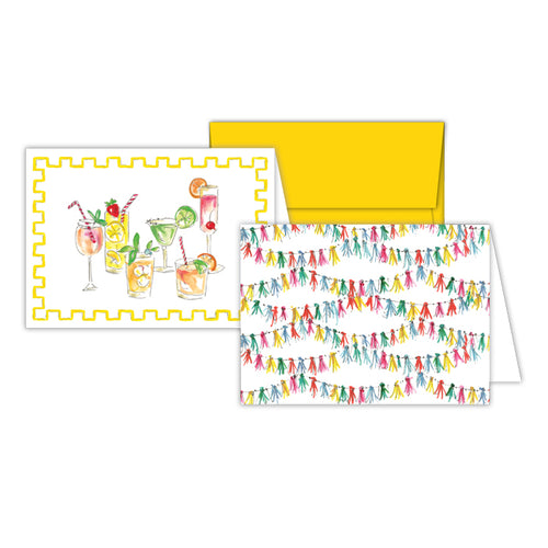 Tropical Cocktails and Festive Banners Stationery Notes