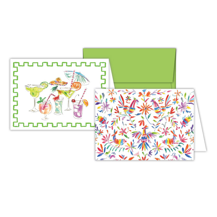 Fiesta Cocktails and Otomi Icons Stationery Notes