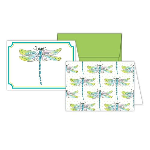 Handpainted Dragonflies Stationery Notes