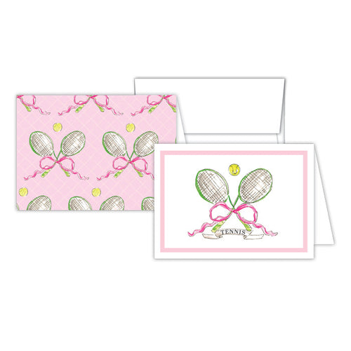 Tennis Ball & Bow Stationery Notes