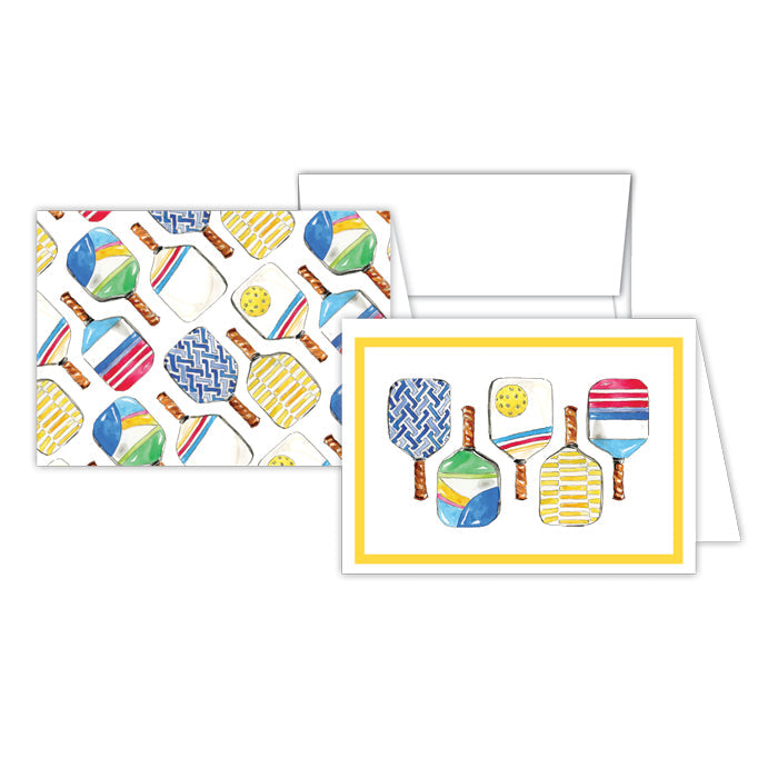 Pickleball Yellow Paddles Stationery Notes
