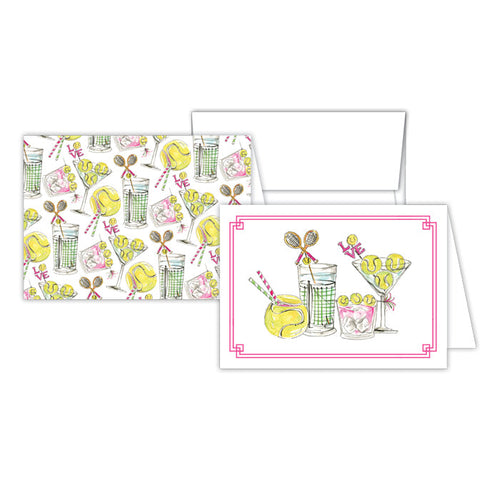 Tennis Cocktails Stationery Notes