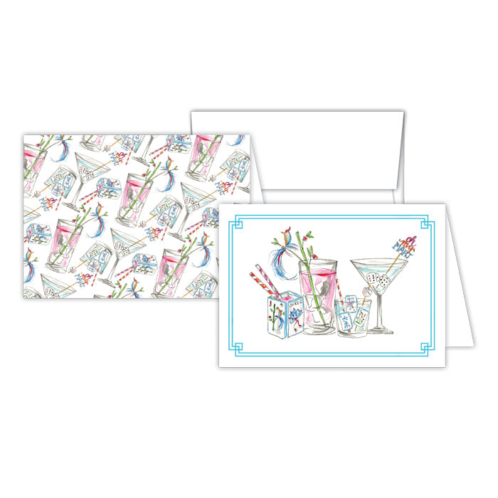 Mahjong Cocktails Stationery Notes