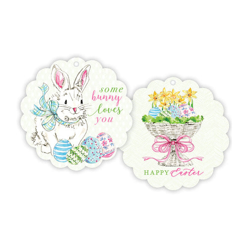 Some Bunny Loves You Scalloped Gift Tags
