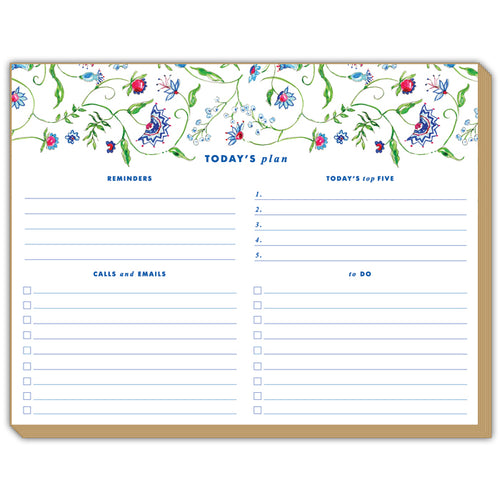 Mixed Floral Blue Luxe Planner