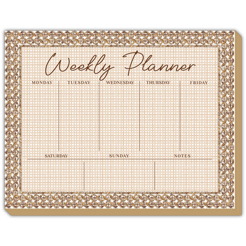 Coastal Braided Rattan Luxe Planner