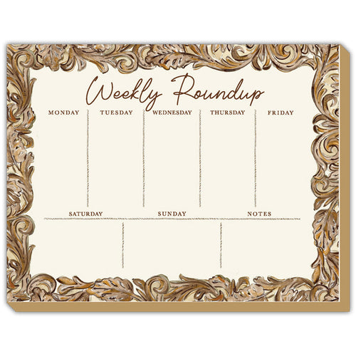 Brown Paisley Weekly Planner