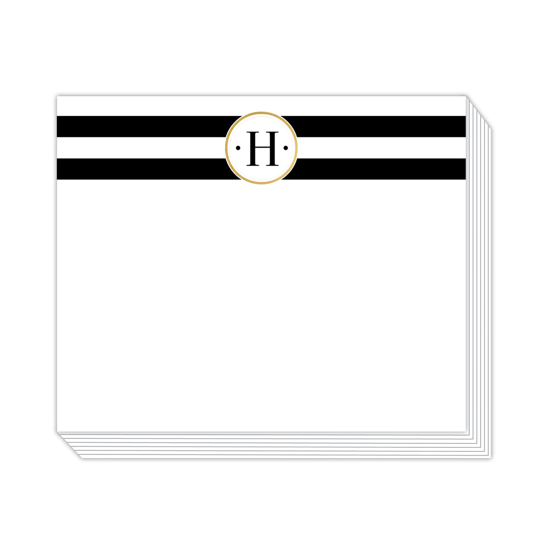 Black Stripe H Notepad