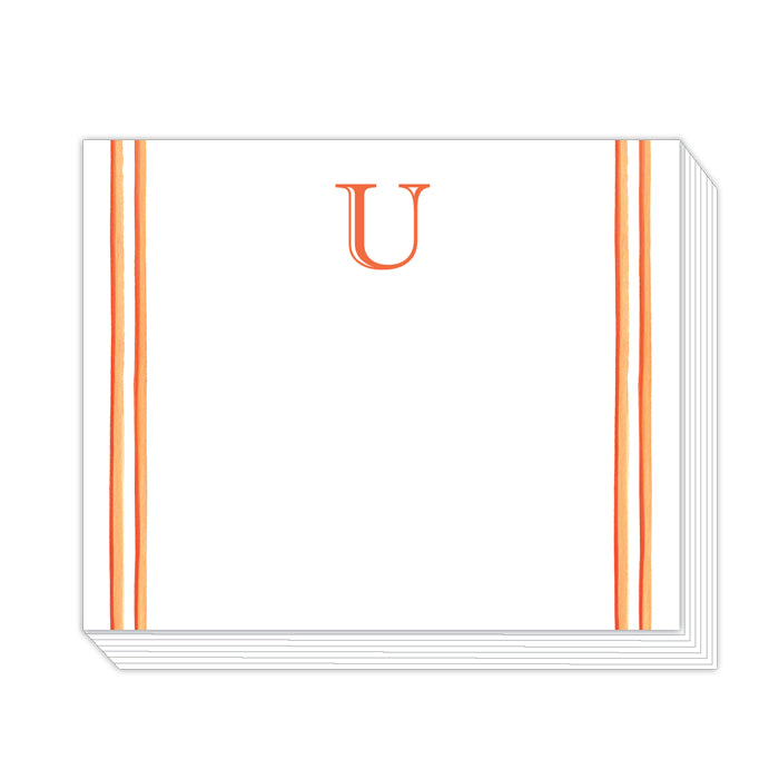 Lattice Monogram U Notepad