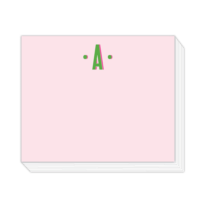 Color Block Monogram A Notepad