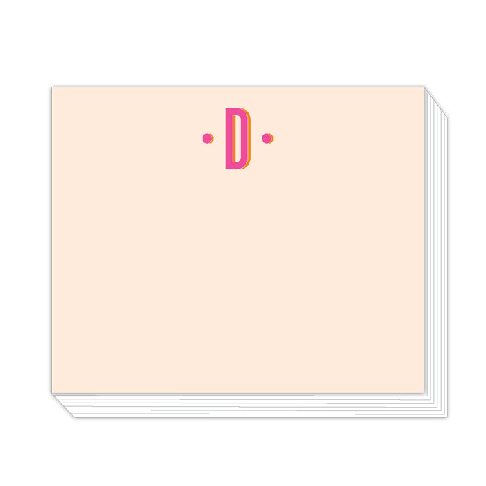 Color Block Monogram D Notepad