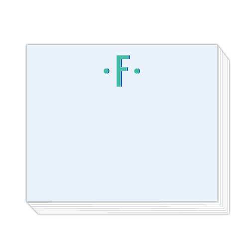Color Block Monogram F Notepad
