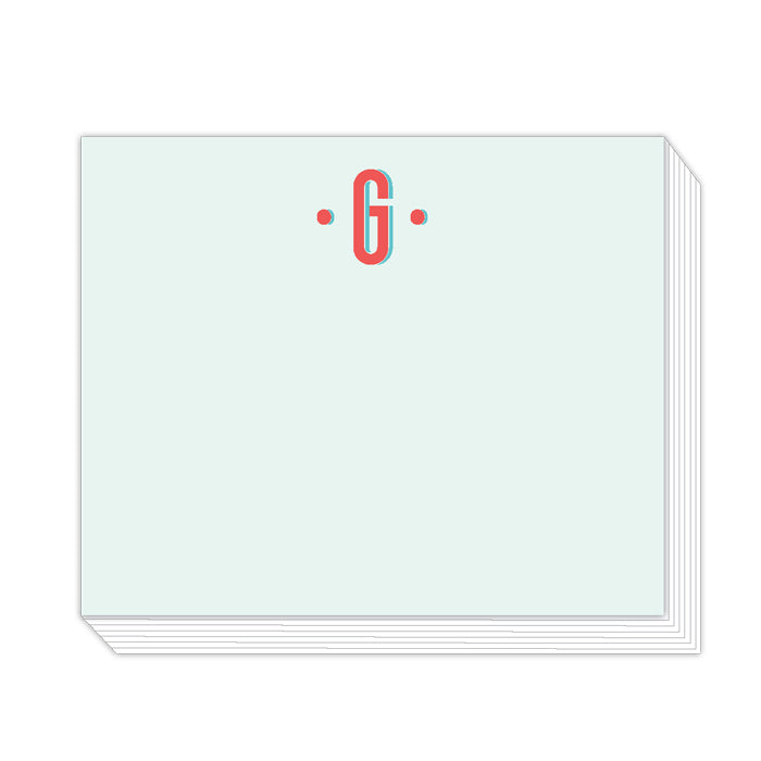 Color Block Monogram G Notepad