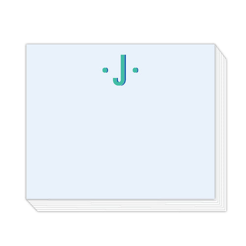 Color Block Monogram J Notepad