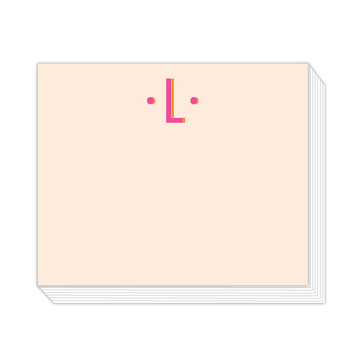 Color Block Monogram L Notepad