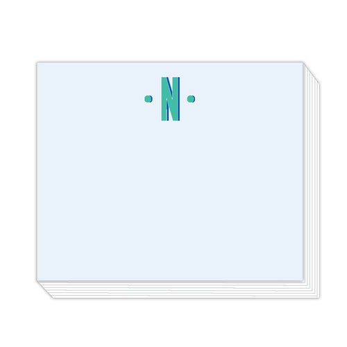 Color Block Monogram N Notepad