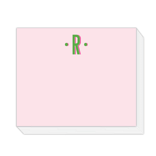 Color Block Monogram R Notepad