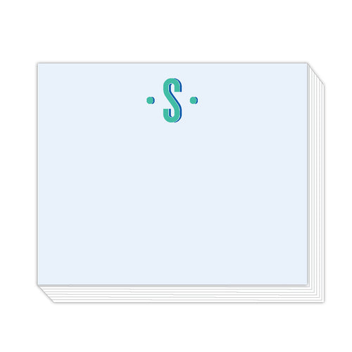Color Block Monogram S Notepad