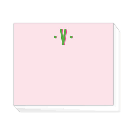 Color Block Monogram V Notepad