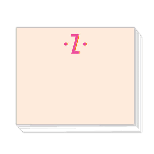 Color Block Monogram Z Notepad