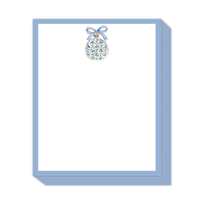 Blue Scallop Pattern Ornament Stack Pad