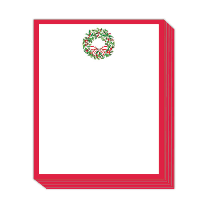Holly Wreath with Bow Stack Pad