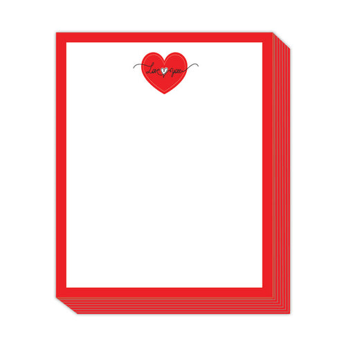 Red Love Heart Stack Pad