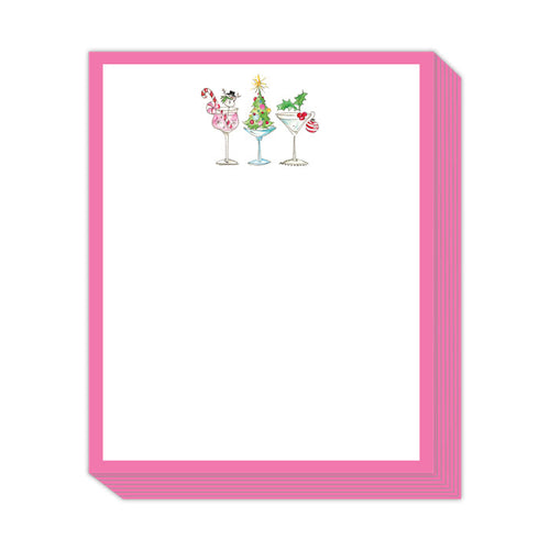 Pink Christmas Cocktails Stack Pad