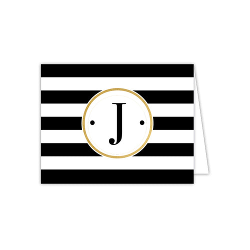 Black Stripe J Folded  Note