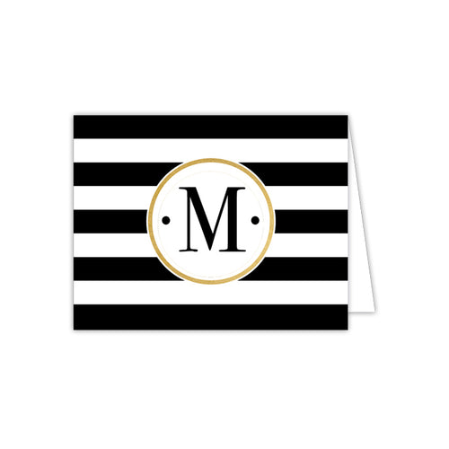 Black Stripe M Folded  Note