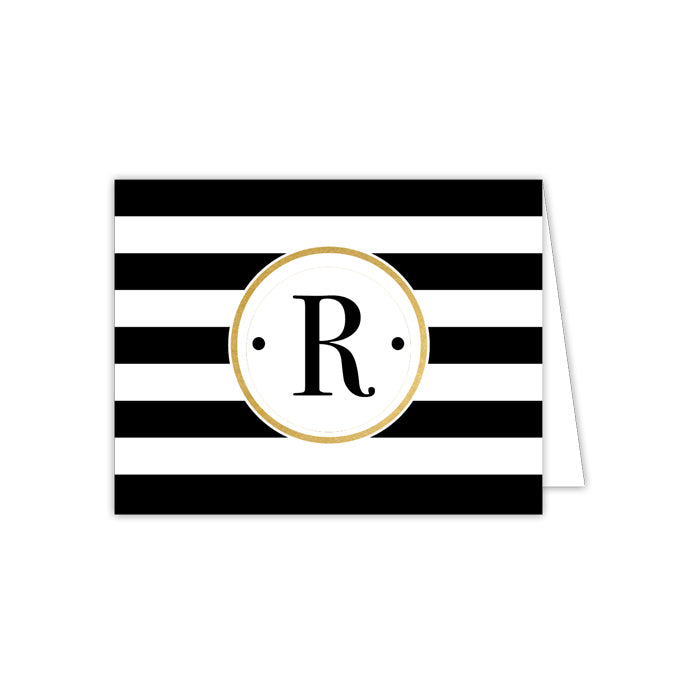 Black Stripe R Folded  Note