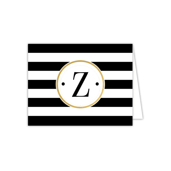 Black Stripe Z Folded  Note