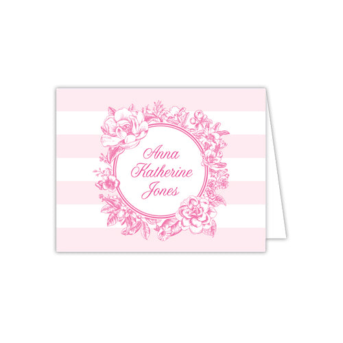 Pink Flock Notes Vintage Floral Pink Folded Note – RosanneBECK Collections