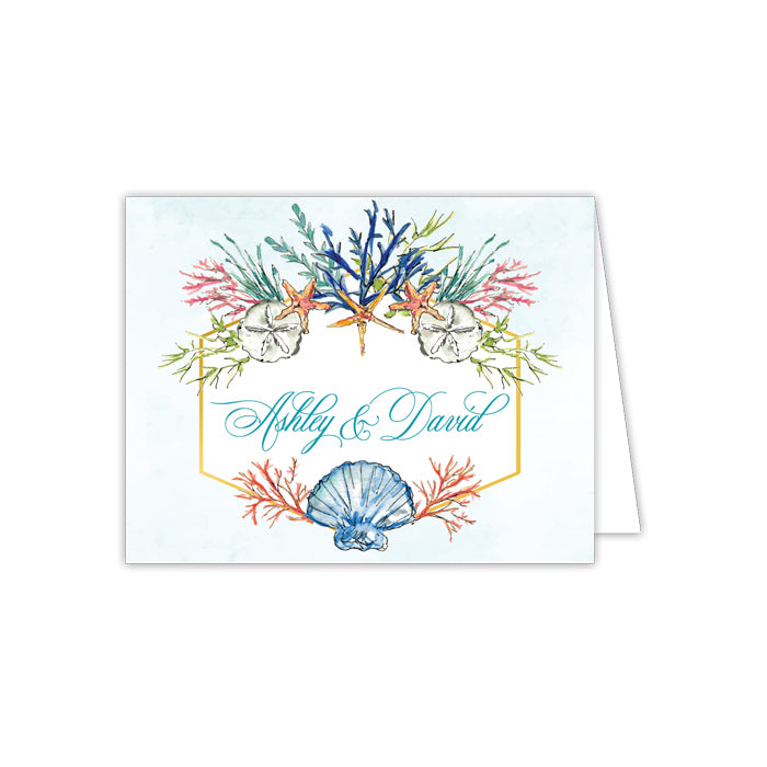 Blue Coral Folded Note