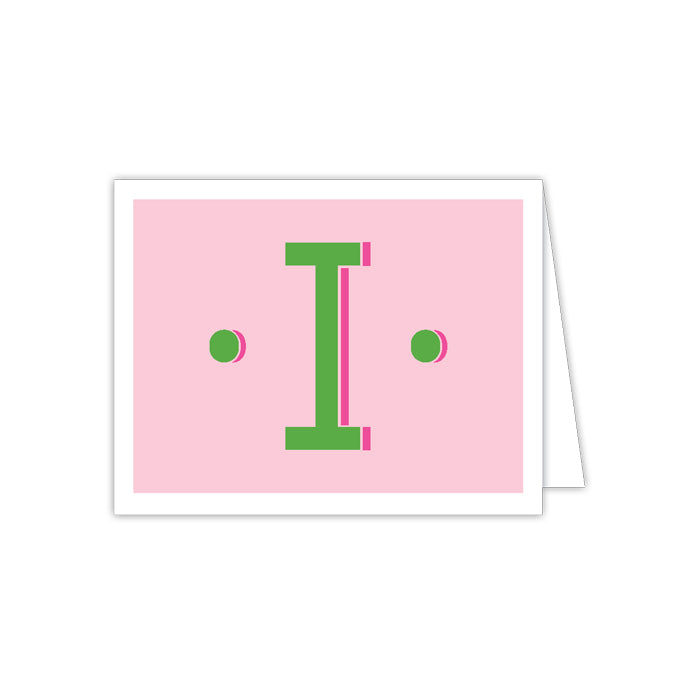 Color Block Monogram I Folded Note