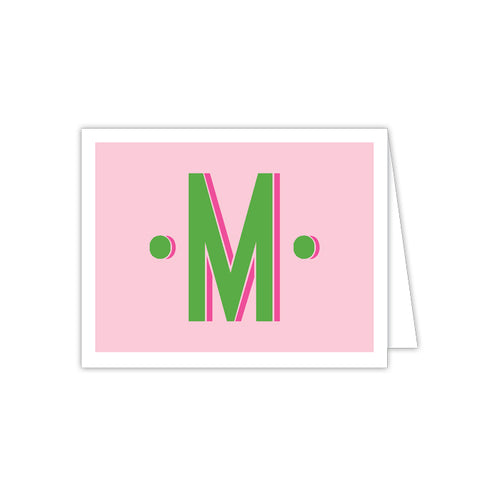 Color Block Monogram M Folded Note