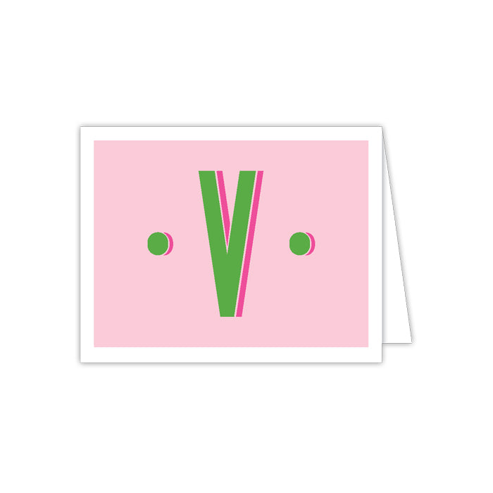 Color Block Monogram V Folded Note