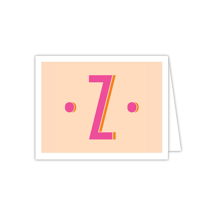 Color Block Monogram Z Folded Note